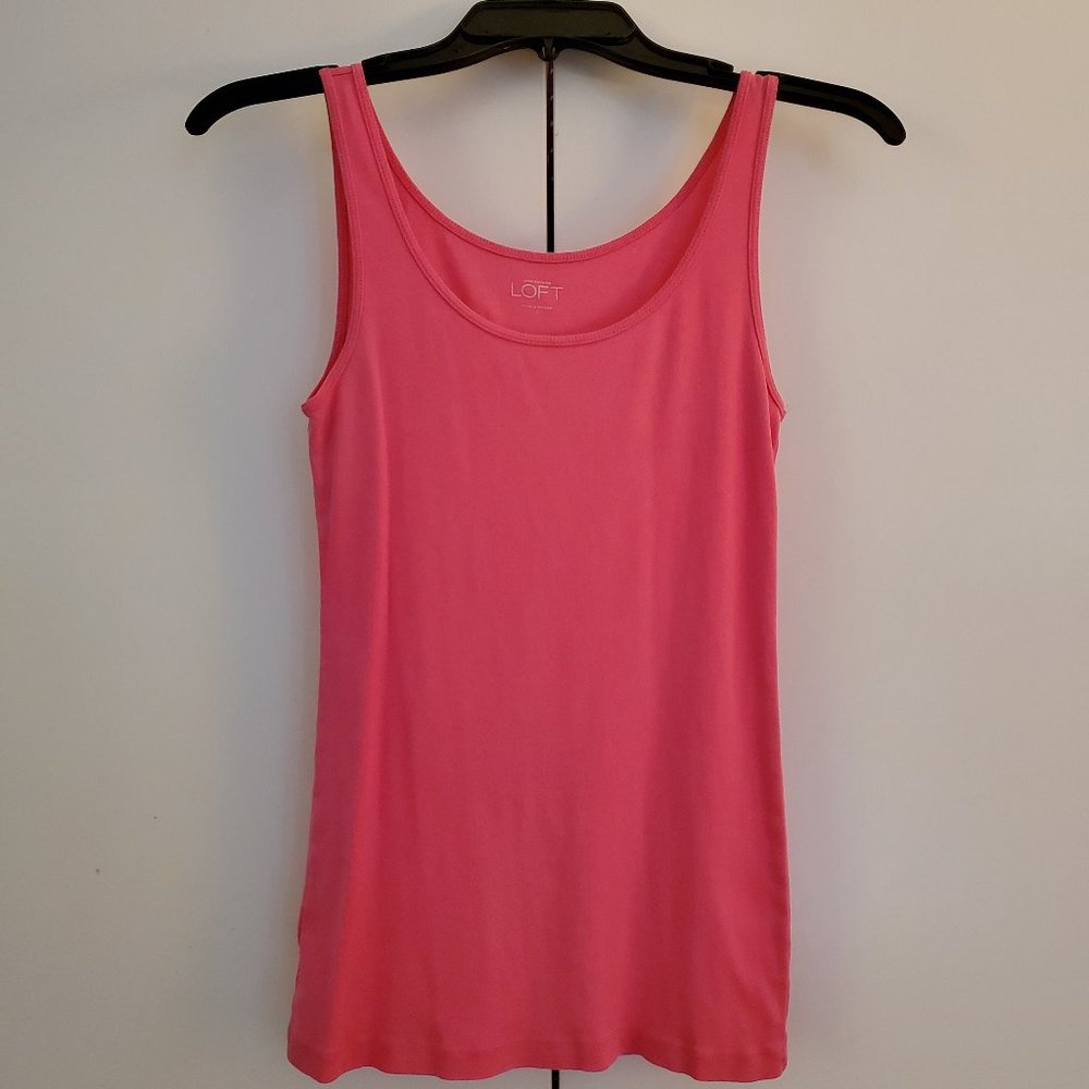Ann Taylor Loft Pink Tank Top, Size Small